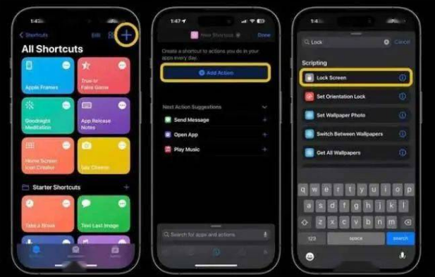 丰南苹果14锁屏维修店分享iPhone14升级iOS16.4后如何创建锁屏快捷方式 