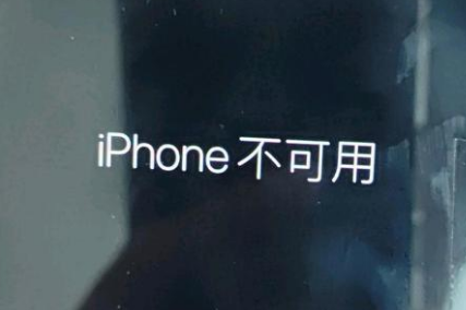 丰南苹果服务网点分享锁屏界面显示“iPhone 不可用”如何解决 